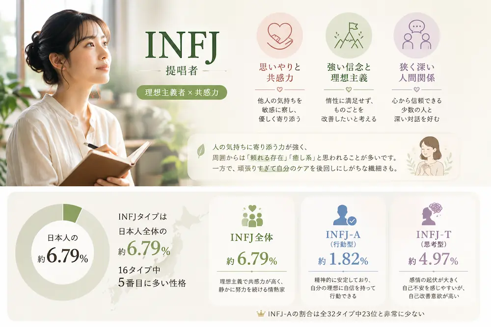 INFJ(提唱者)の基本的な性格は?