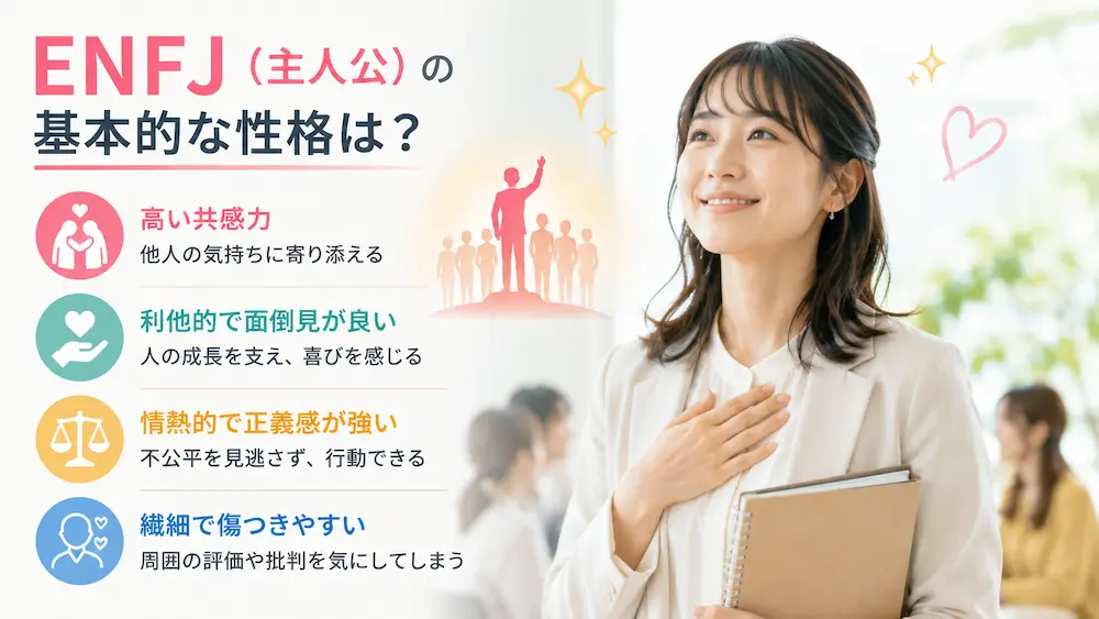 ENFJ(主人公)の基本的な性格は？