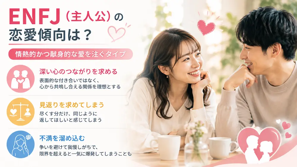ENFJ(主人公)の恋愛傾向は？