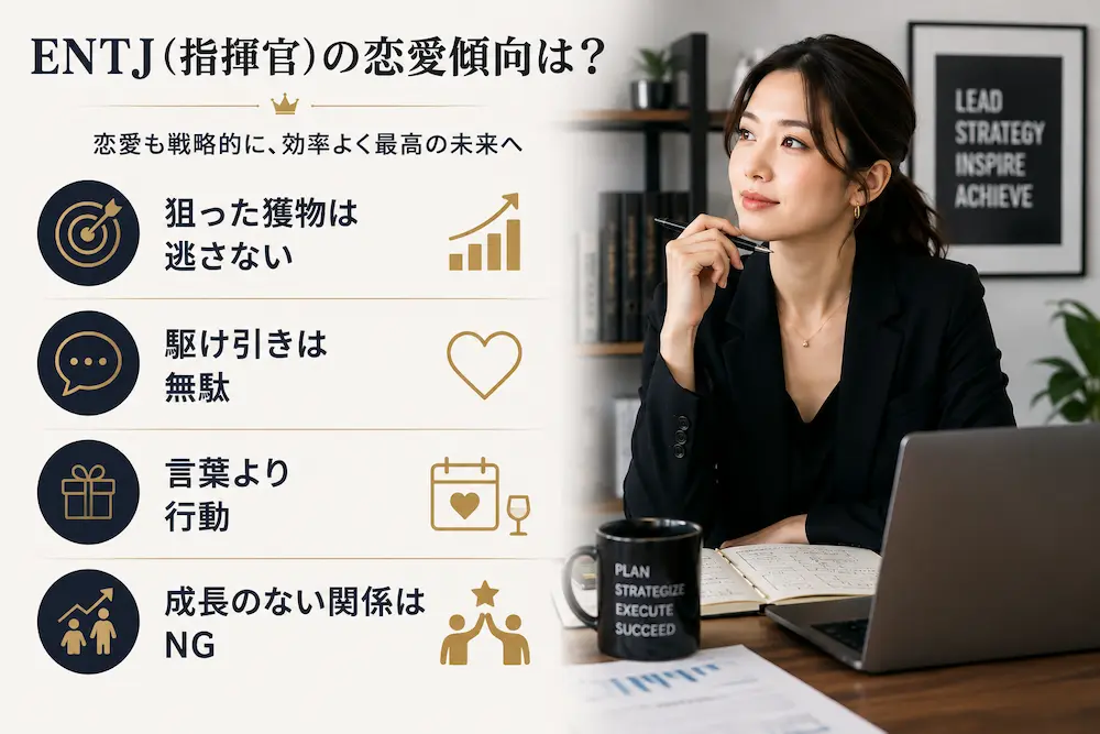 ENTJ(指揮官)の恋愛傾向は？