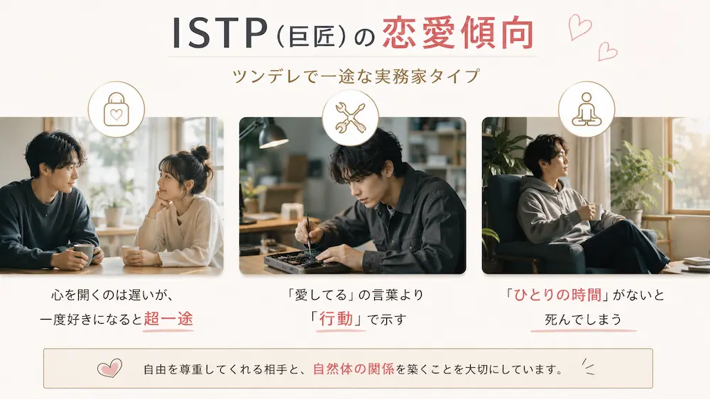 ISTP(巨匠)の恋愛傾向は?
