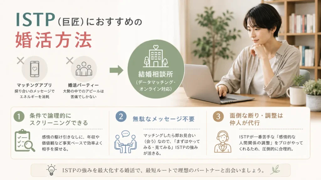ISTP(巨匠)におすすめの婚活方法